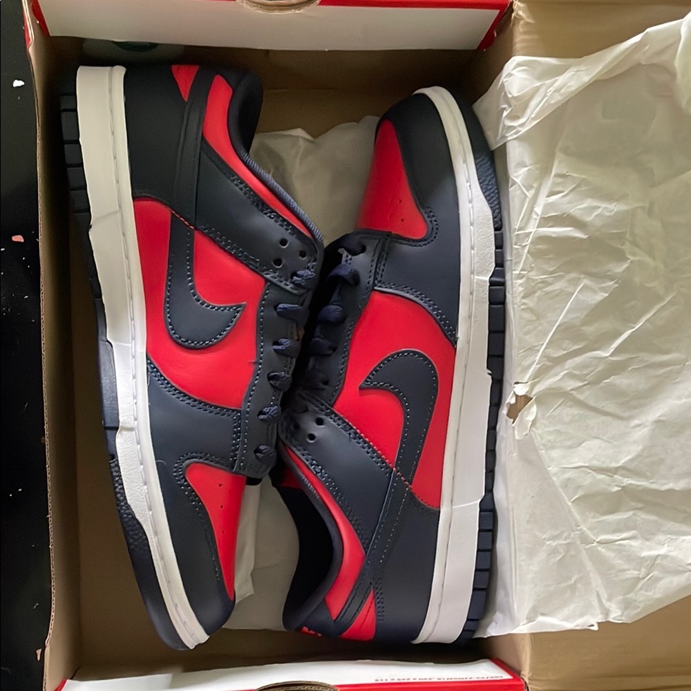 Nike Black and Red Nike Dunk low retro
